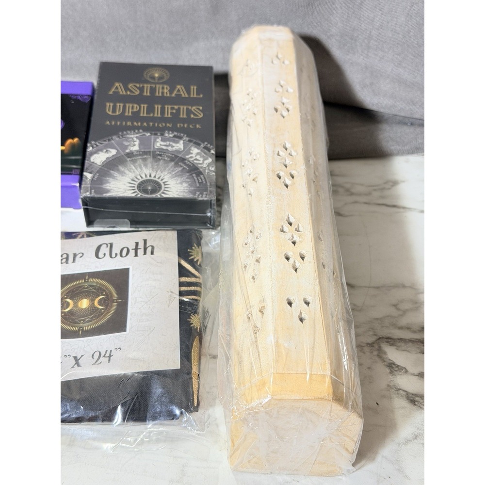 Tarot bundle~ Cards, Incense, Burner box, Alter Cloth (3361) - Picture 3 of 5